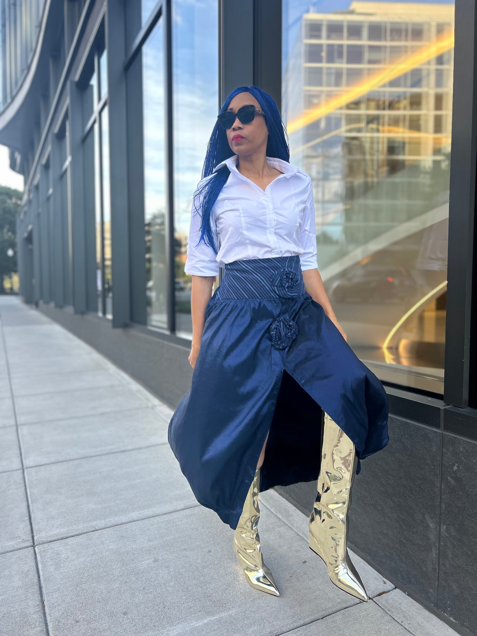 Midnight Blue LiBBi Tulip 3in1 (Skirt-Dress-Maxi Blouse)