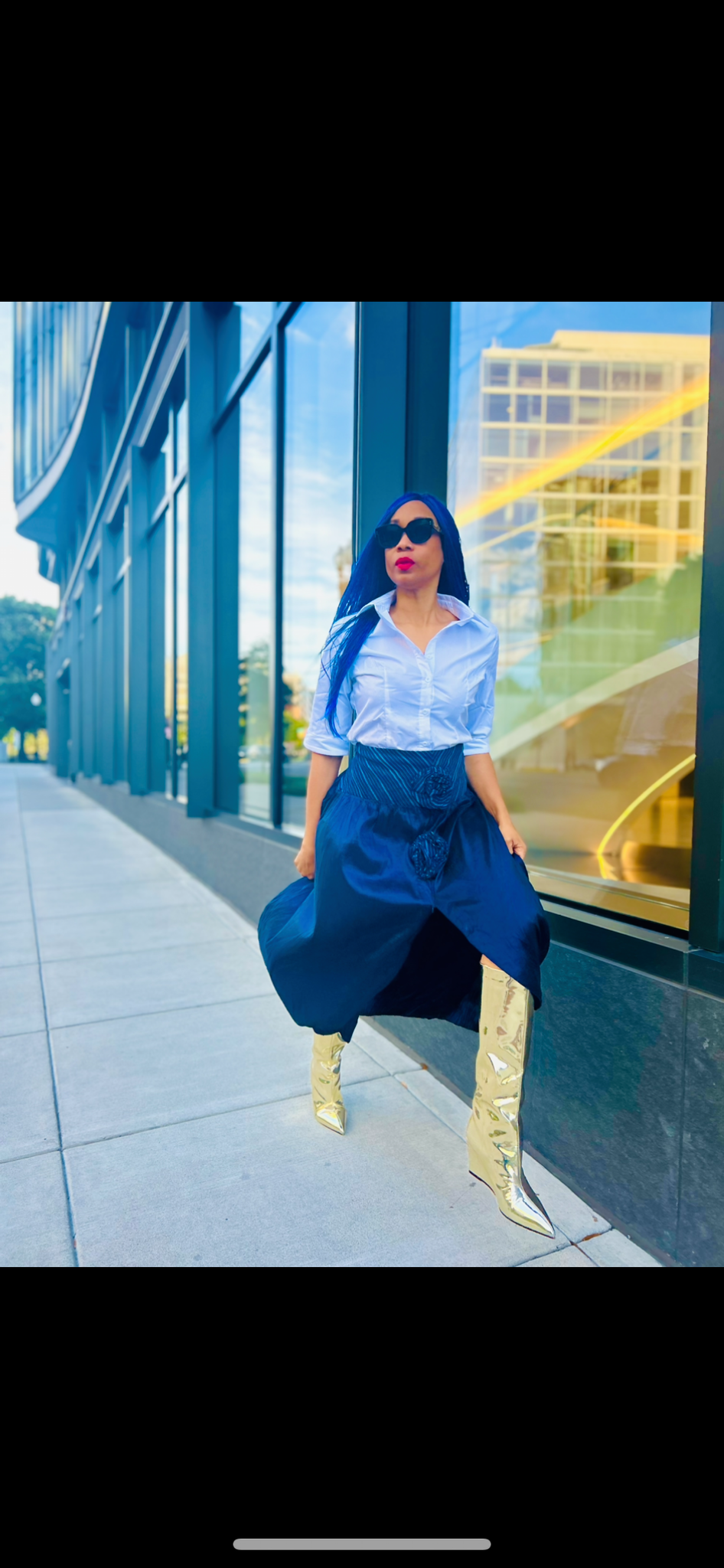 Midnight Blue LiBBi Tulip 3in1 (Skirt-Dress-Maxi Blouse)