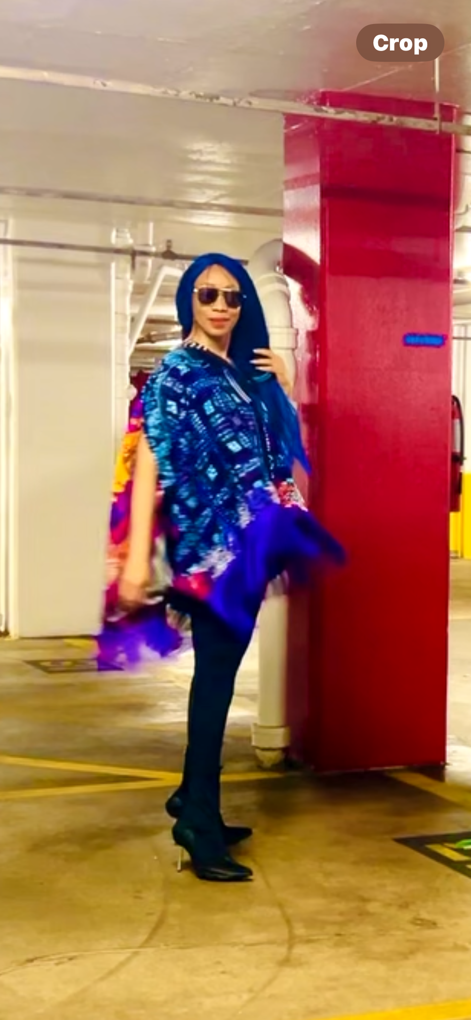 The Reversible TAYO Cape in Purple .