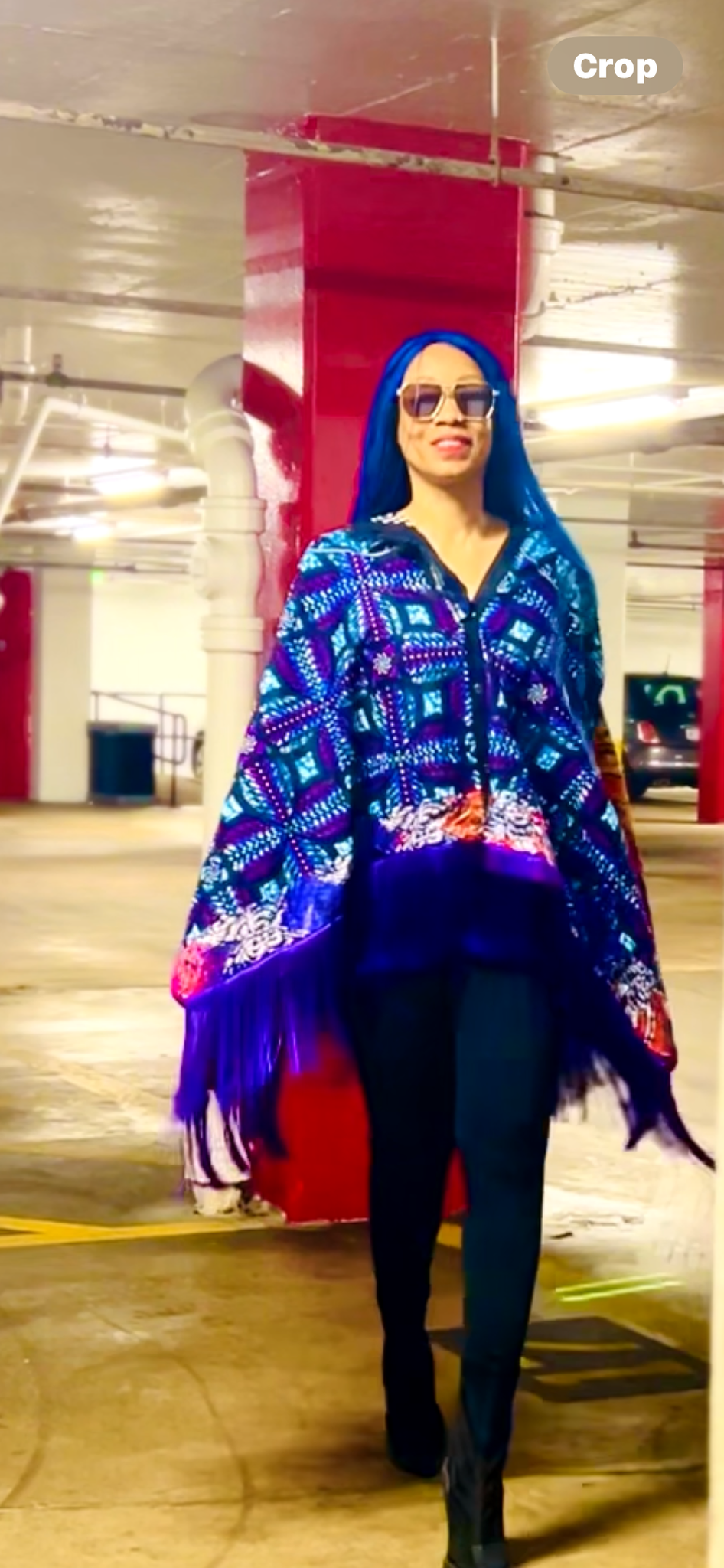 The Reversible TAYO Cape in Purple .