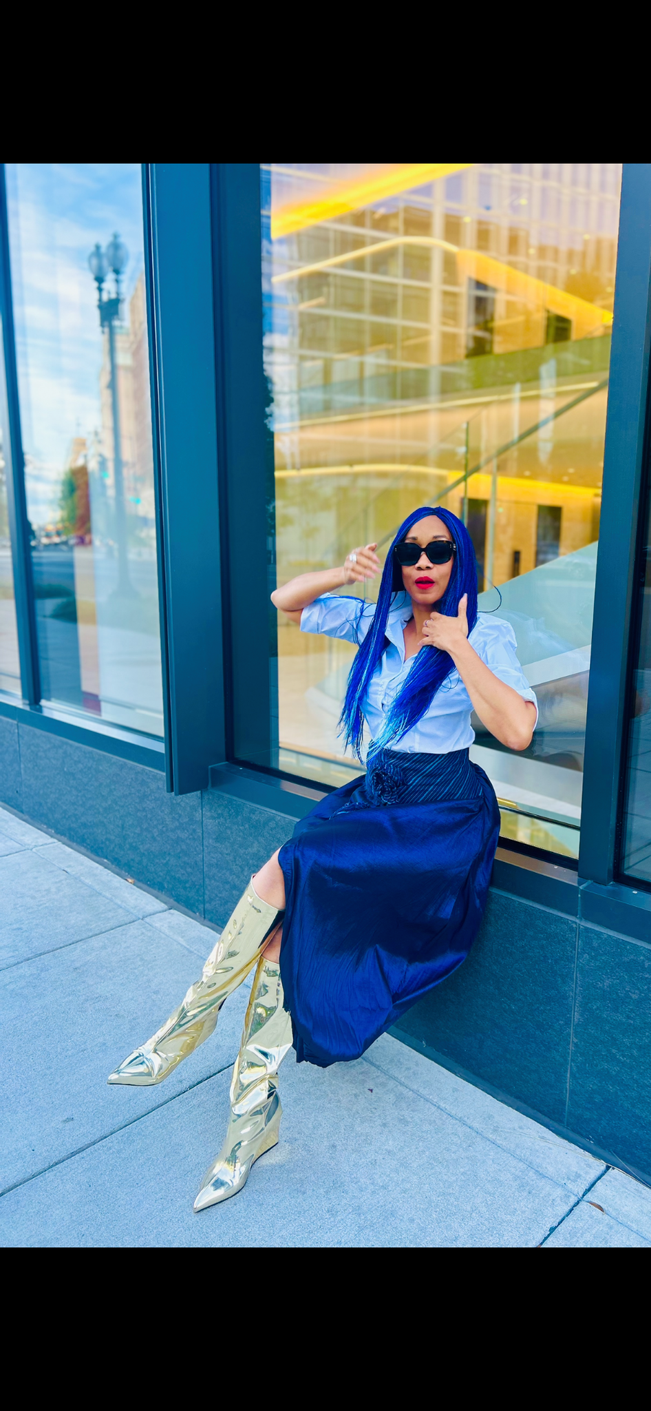 Midnight Blue LiBBi Tulip 3in1 (Skirt-Dress-Maxi Blouse)