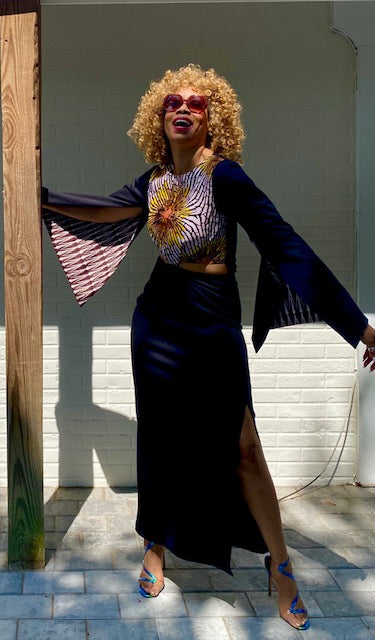 Robe torsadée à cadran solaire