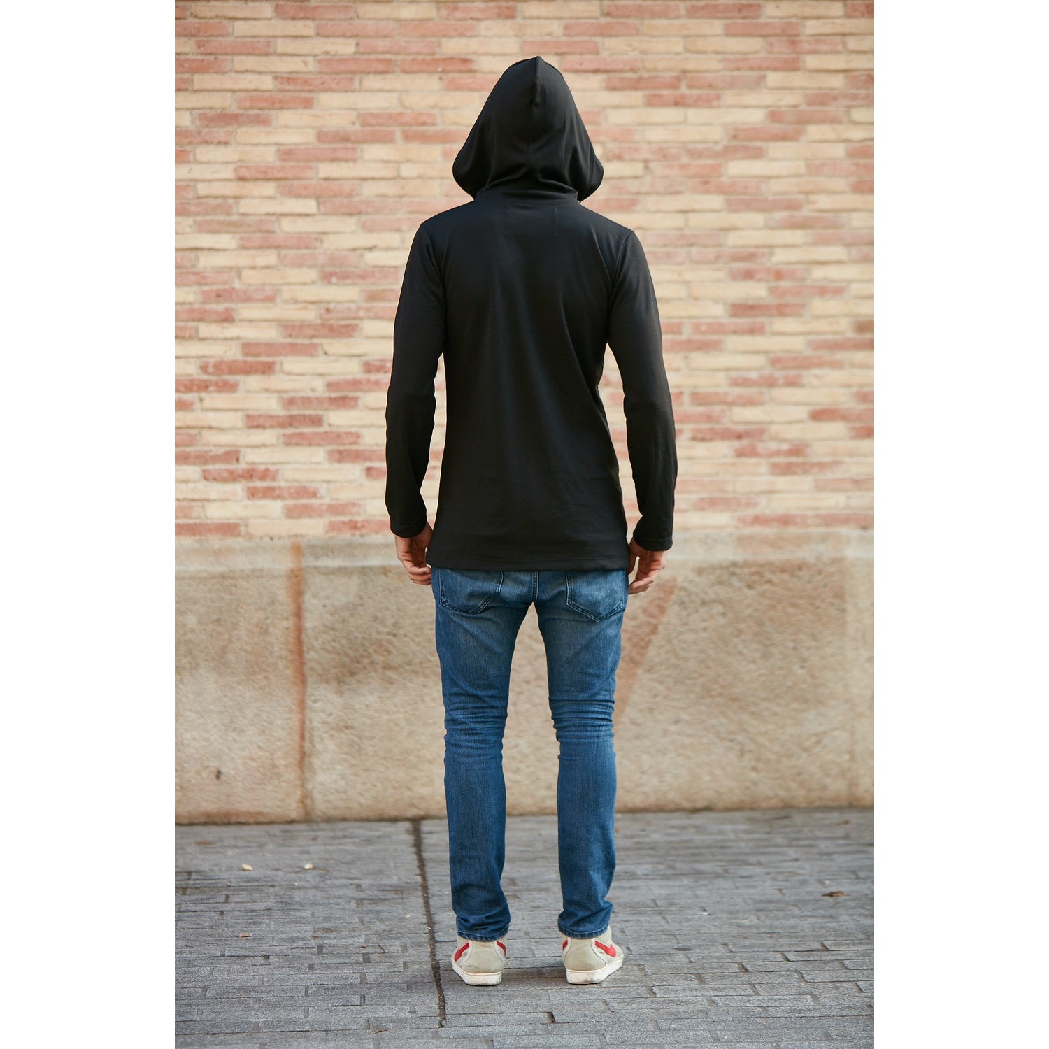MENS VELVET APPLIQUE SIGNATURE HOODED SWEATSHIRT - W/ SIDE-ZIP