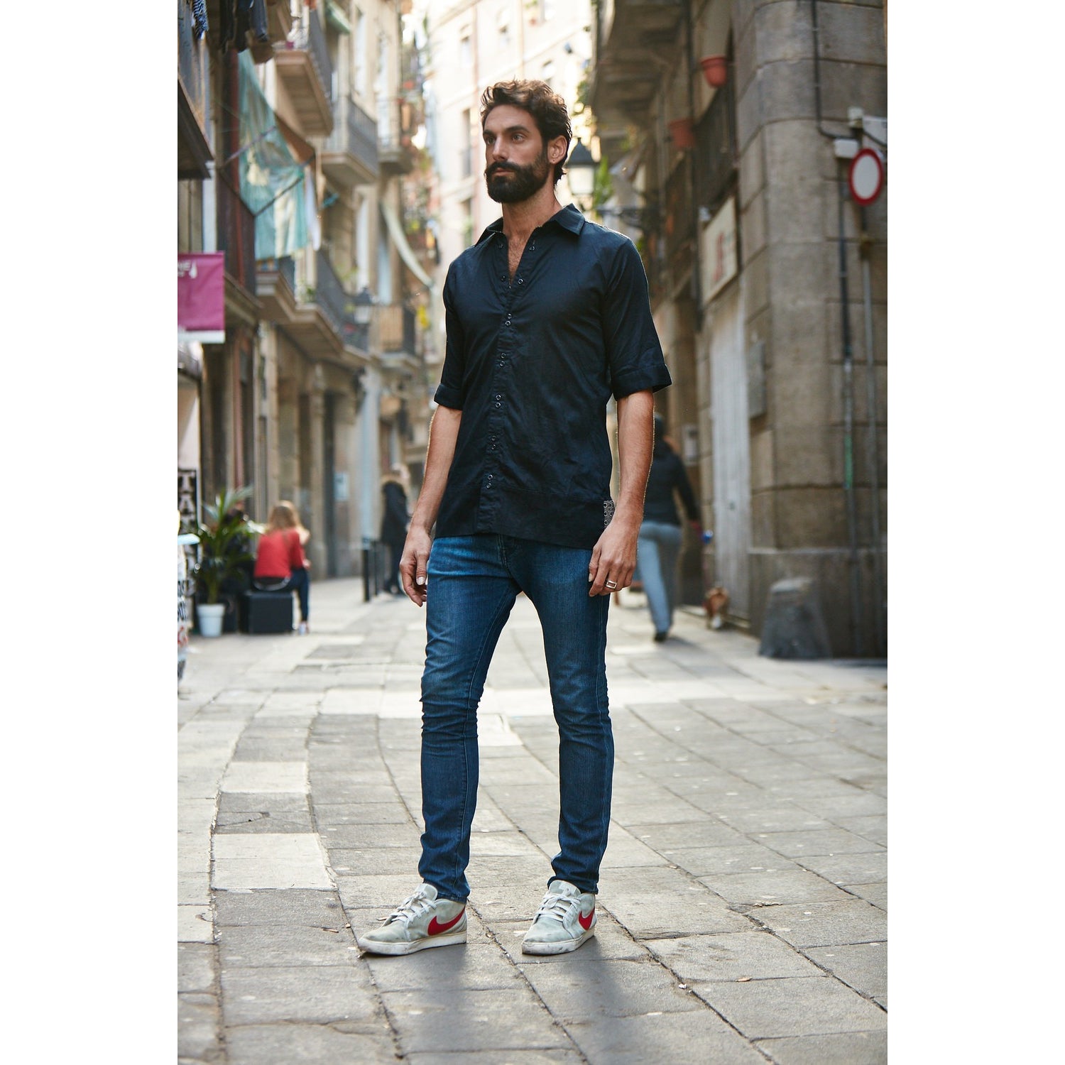 CHEMISE FELIX IMPRIMÉE AU DOS AVEC FENTE