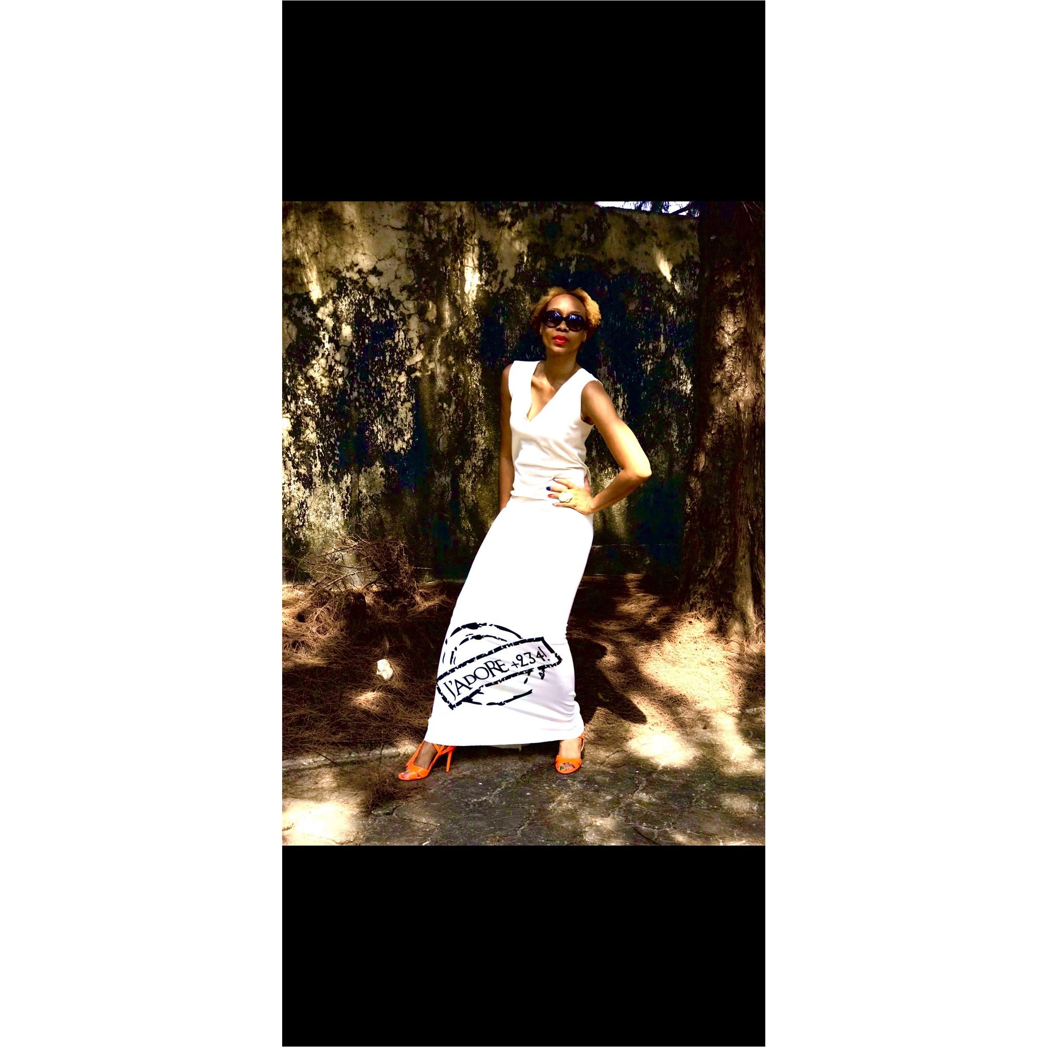 Robe avec imprimé à la base J'Adore +234 Stamp