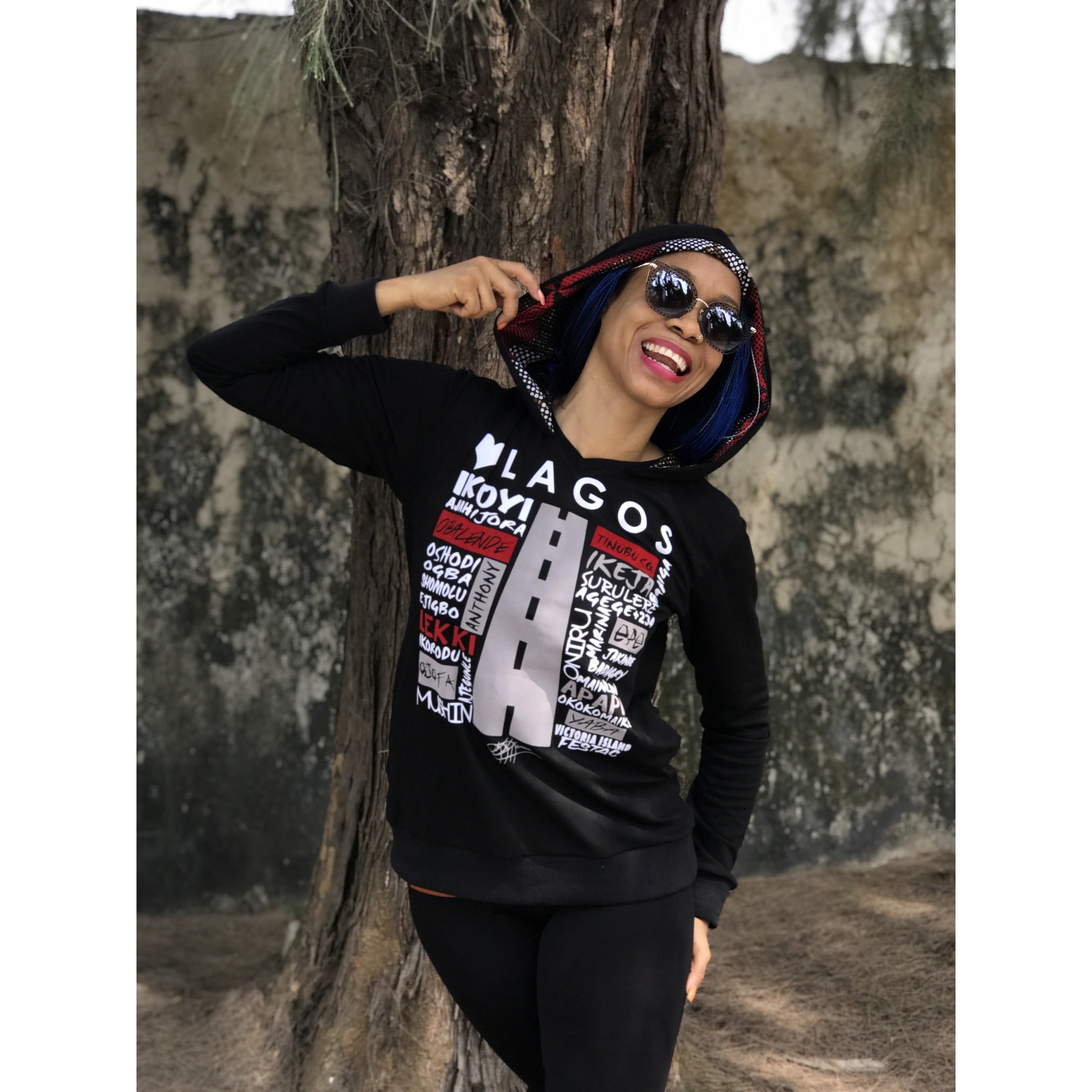 Sweat à capuche unisexe Love Lagos