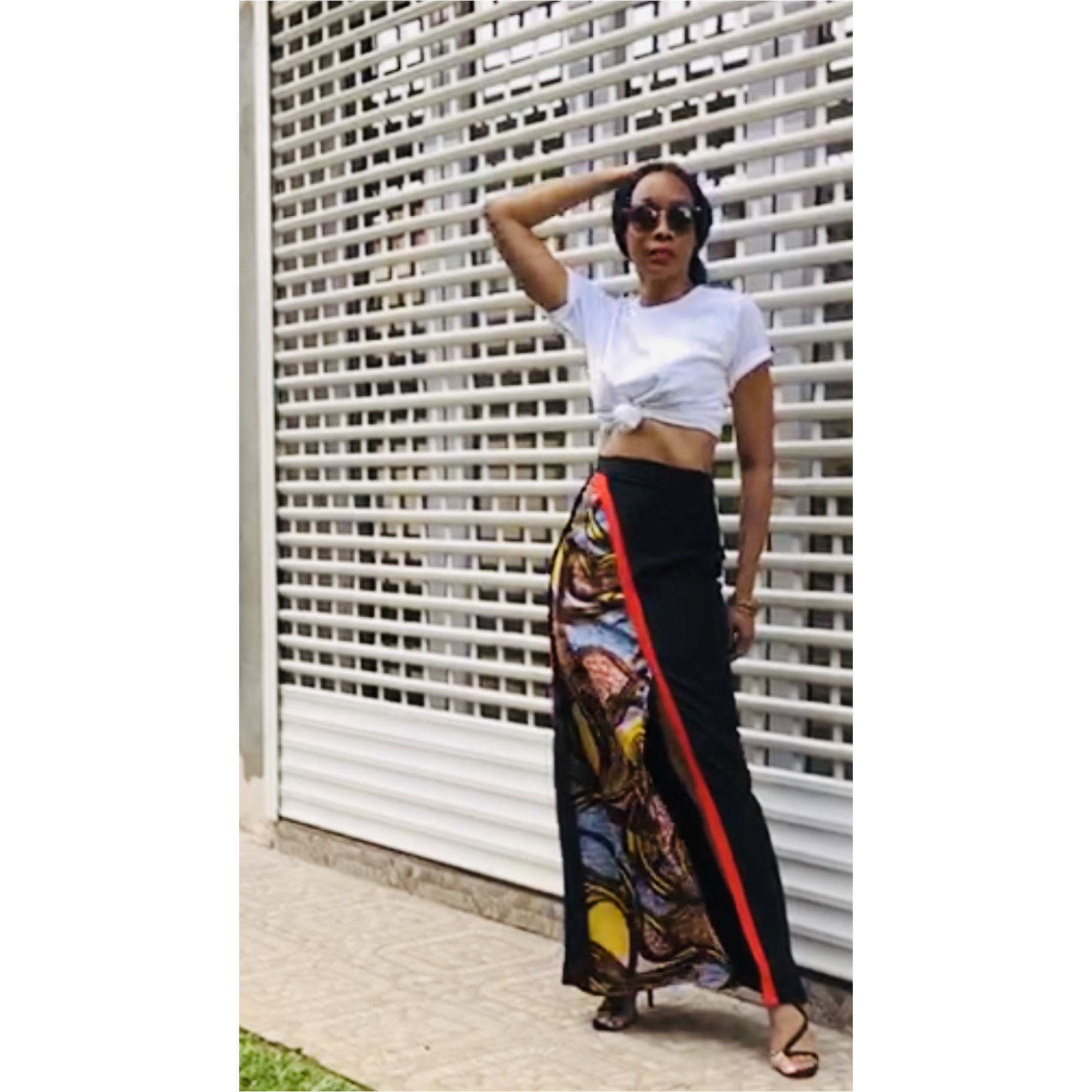 Jupe FolaShade à imprimé artistique