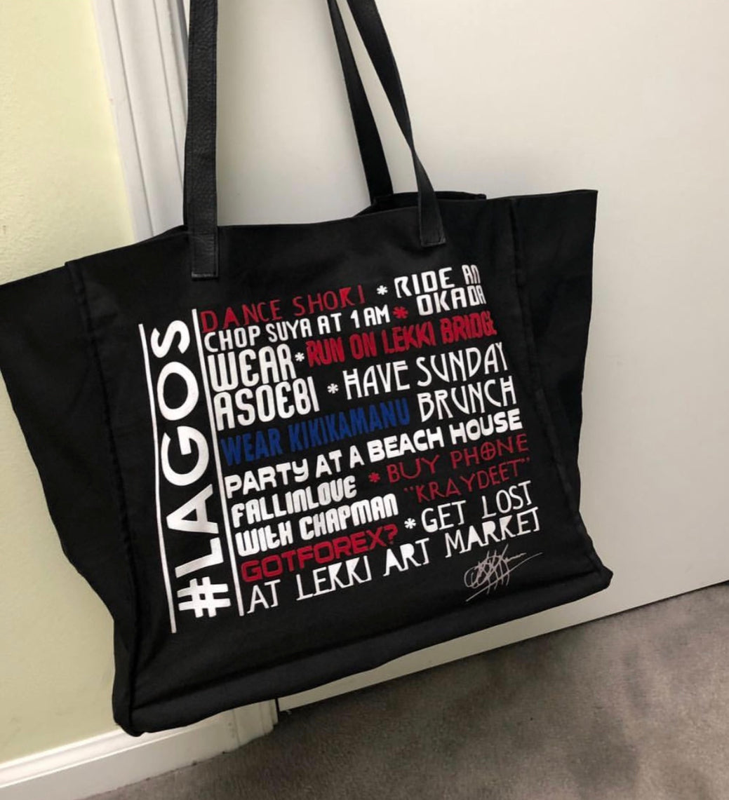 #LAGOS FAVOURITE THINGS SAC FOURRE-TOUT AVEC BORDURE EN CUIR