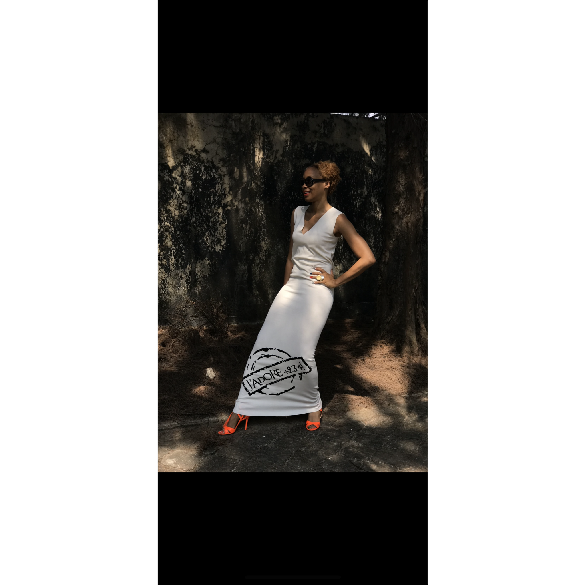 Robe avec imprimé à la base J'Adore +234 Stamp