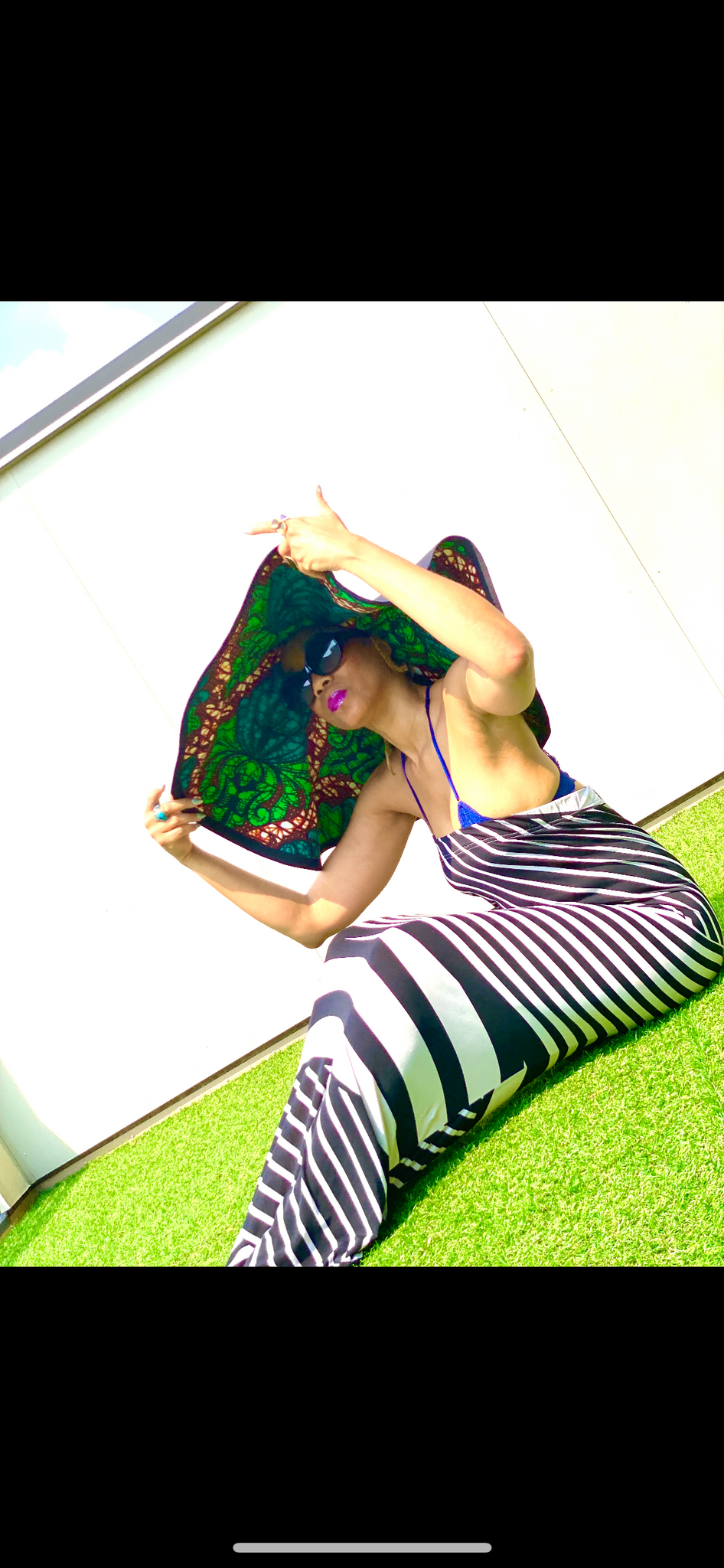 Chapeau de soleil réversible surdimensionné GoodHeadz / imprimé Mya