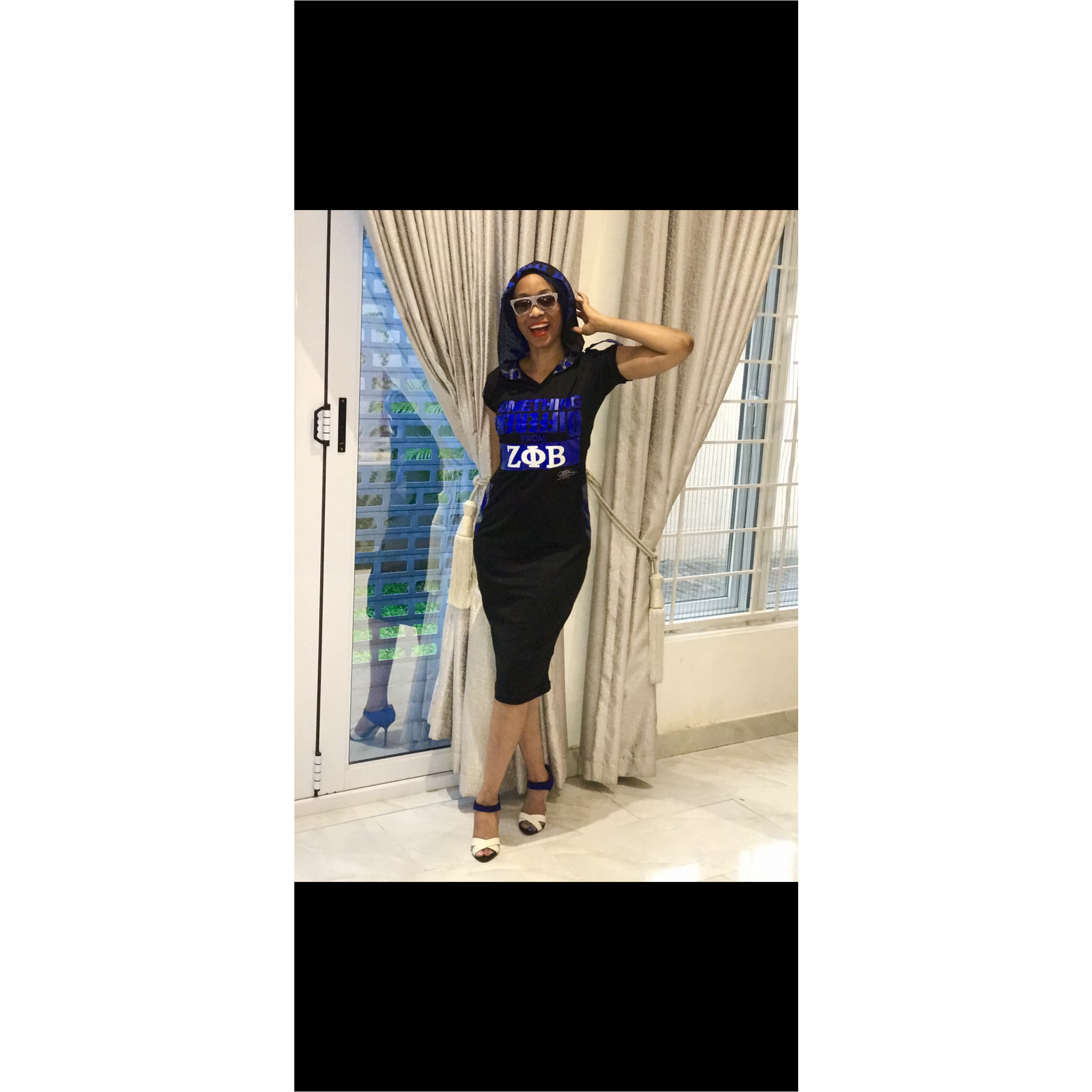 Applique en velours de luxe Zeta Phi Beta Midi.