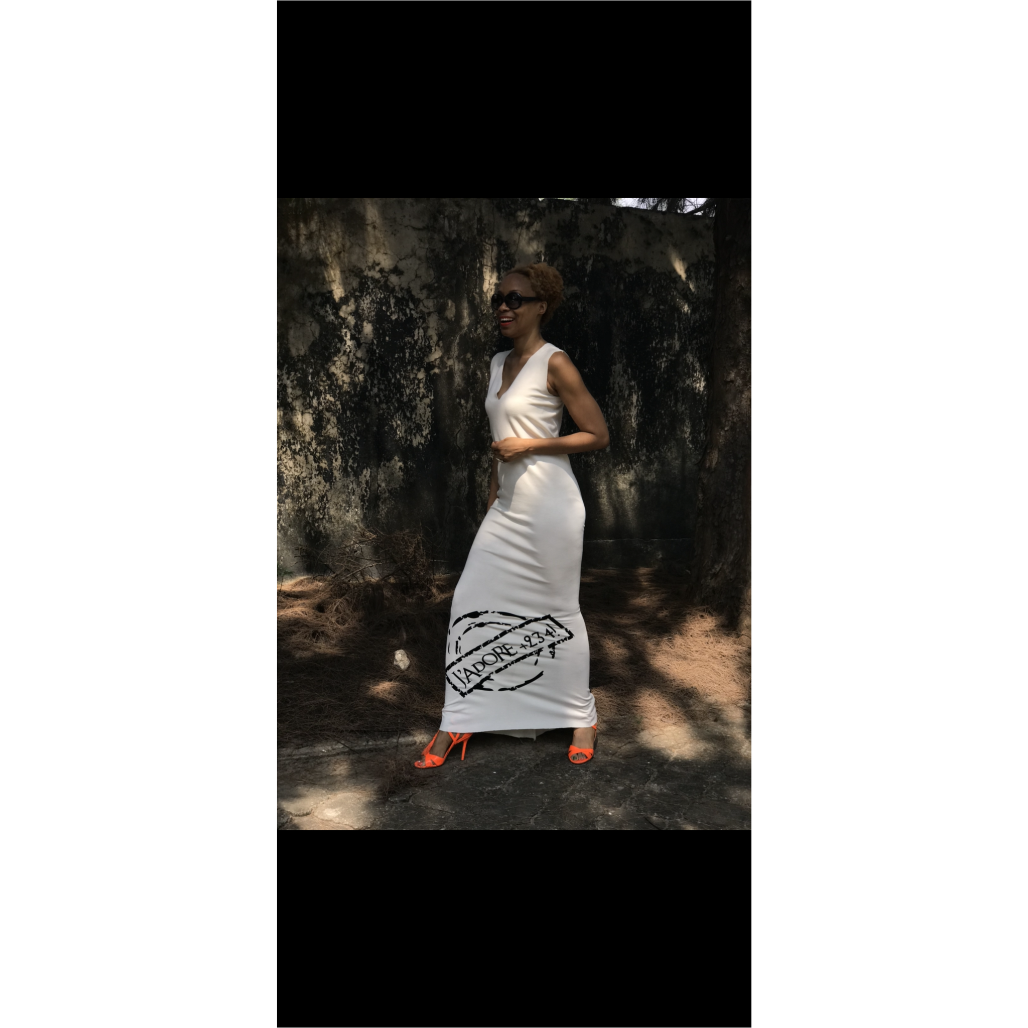 Robe avec imprimé à la base J'Adore +234 Stamp