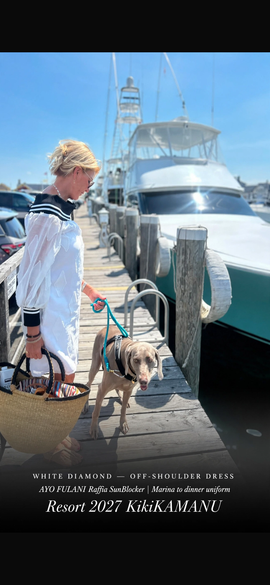 Nauti-Preppy White Diamond  Shoulder