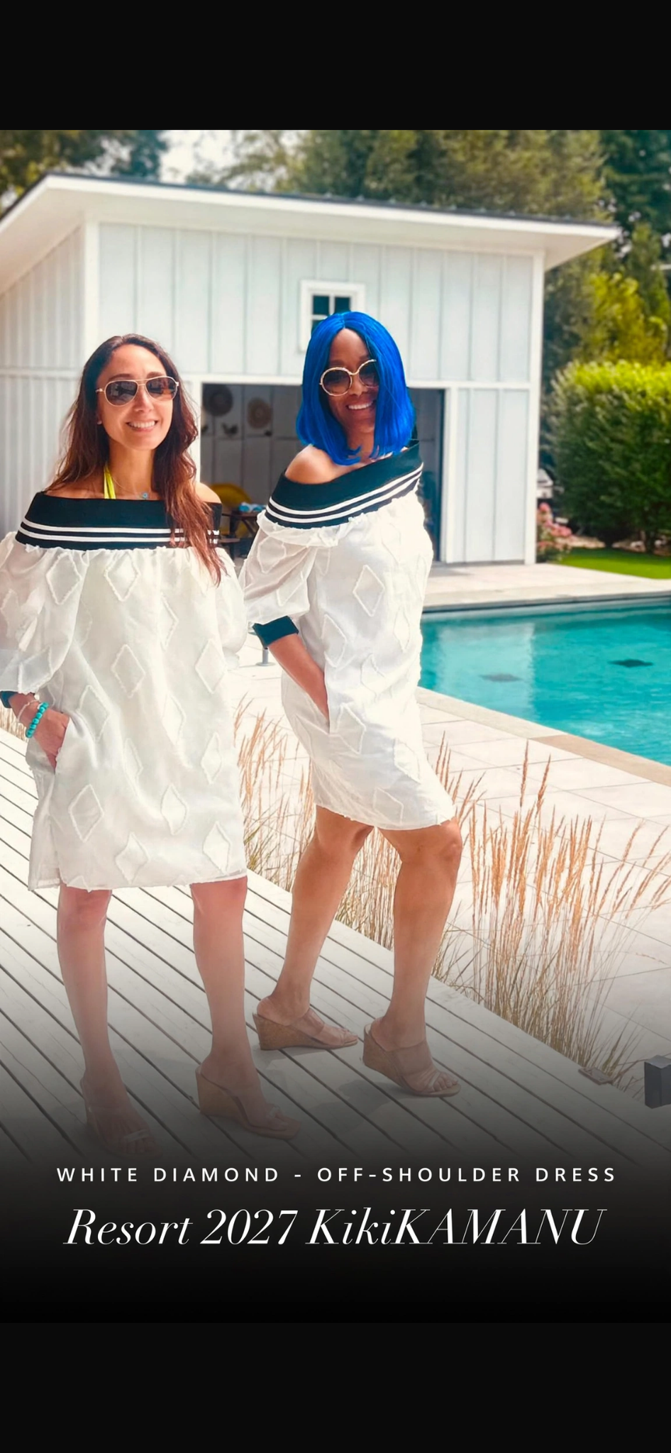 Nauti-Preppy White Diamond  Shoulder
