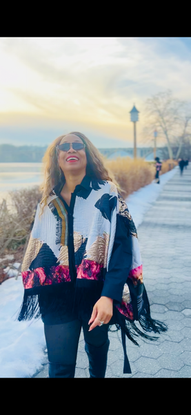The Monochrome Luxe TAYO Reversible Cape