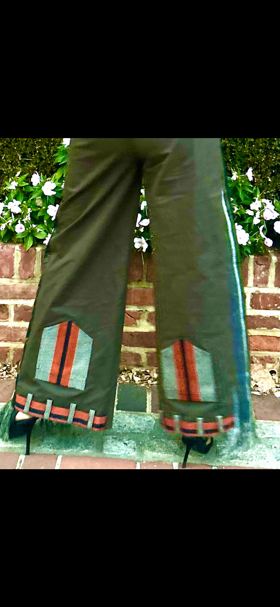Olive Unisex UPsideDOWN Asóòke Wide Leg Trousers