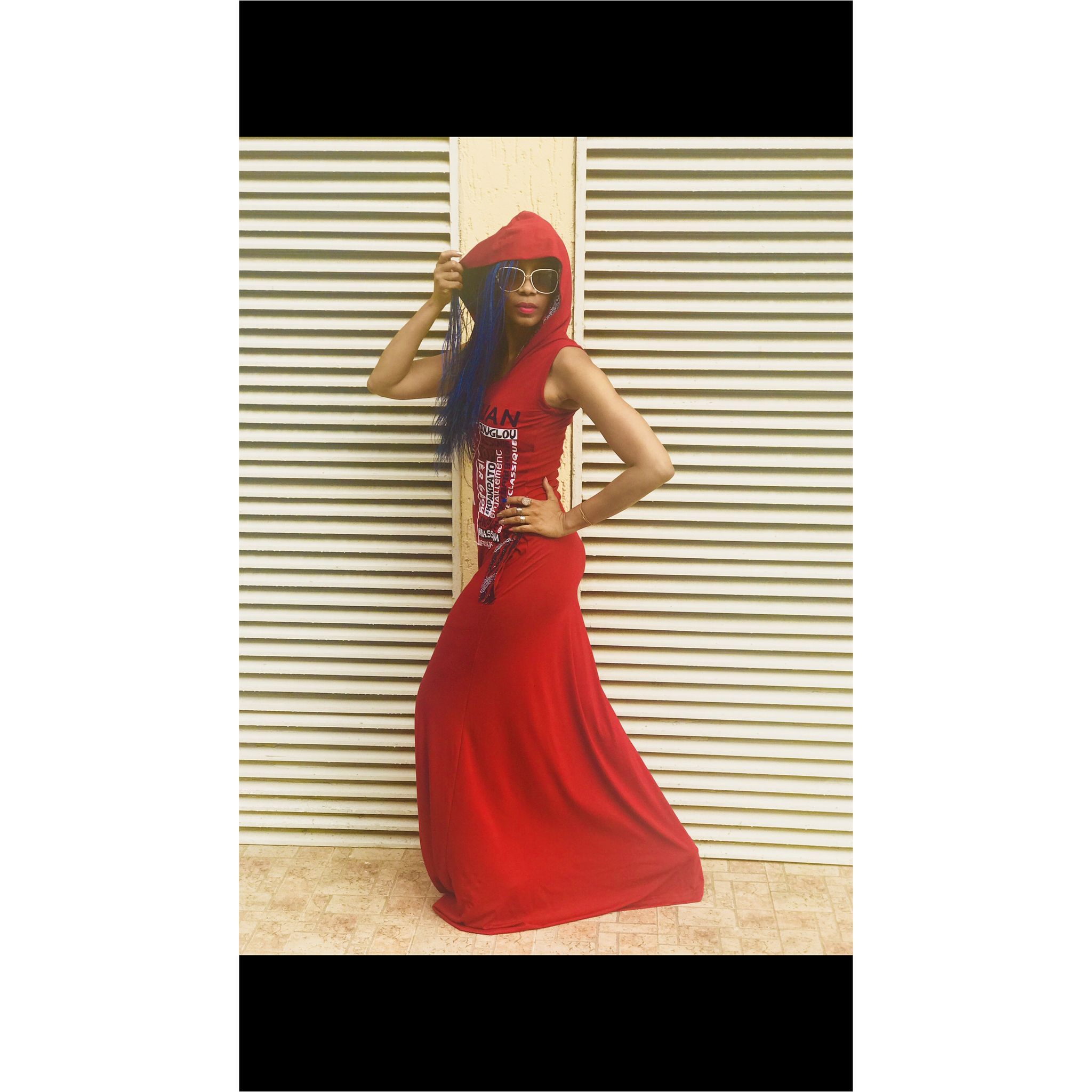 LOVE ABIDJAN/LAGOS MAXI HOODED DRESS, SLEEVELESS